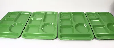 Texas Ware 4 Trays -Green -Divided Lunch Cafeteria 146 Set Of 4 Dallas Melmac • $49.99