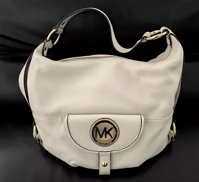 Michael Kors Large Fulton Hobo Shoulder Bag - Cream White • $59.95
