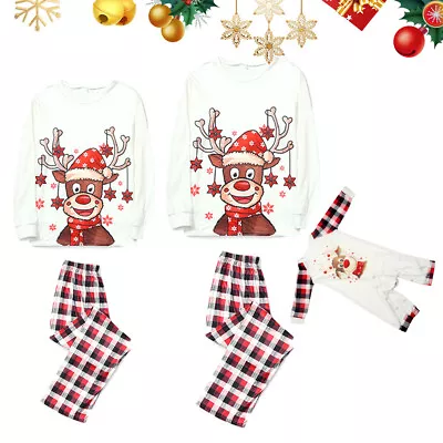 Matching Family Christmas Pajamas Set Women Men Kids Sleepwear Xmas Nightwear • $13.95