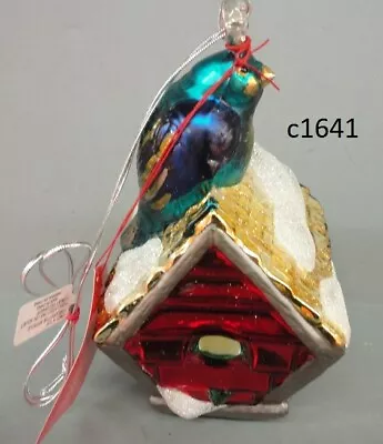 Dept 56 Mercury Glass Birdhouse Ornament New In Package • $24.99