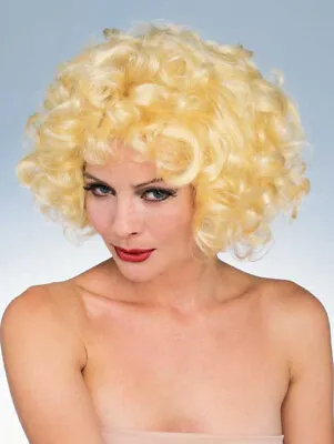 Marilyn Starlet Hooker Blow Up Doll ADULT CURLY BLONDE DOLLY WIG • $3.90