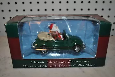 1998 Maisto Die Cast Green Volkswagen Christmas Ornament Santa & Rudolph • $17.95