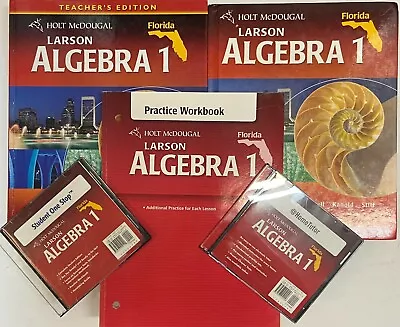 Larson Algebra 1 Student Teacher Edition CDs Homeschool High School Curriculum • $71.99