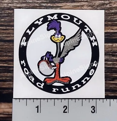 Vintage Plymouth Road Runner Mopar Sticker Decal 3  Diameter • $7