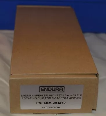 Endura ESM-28-MT9 IP67 Speaker Microphone 3.5mm - Motorola APX XPR 7000e NOS • $37.50