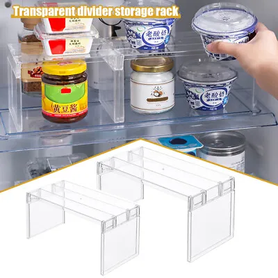 $12.79 • Buy Space Saving Rack Holder Kitchen Storage Fridge Divider Organiser Cupboard Shelf