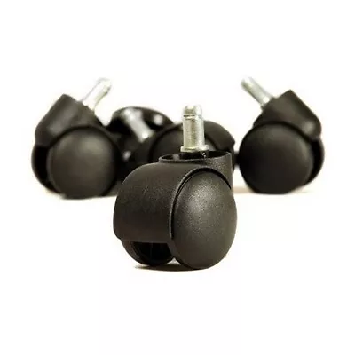 5 New Black Replacement Castor Wheels Computer Office Chair Caster 50mm 11mm Pin • £5.50