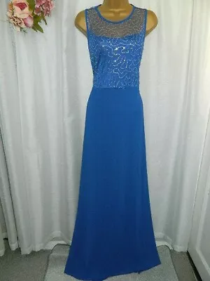 Labels Cut(3155)royal Blue Maxi Dresslace Bodice Sheer Lace Backsize 3xl/40  • £5