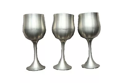 Preloved Trio Of Selangor Pewter Wine Glasses • $65