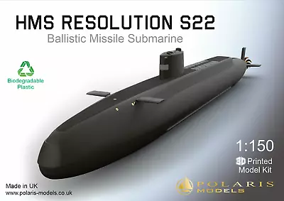 HMS Resolution S22 - Submarine Self Assembly Model Kit Scale 1:150 866mm/34'' • $93.24