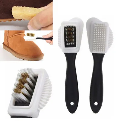 £2.75 • Buy 3-side Cleaning Brush Kit Suede Leather Nubuck Shoes Boot Cleaner Stain Dust *