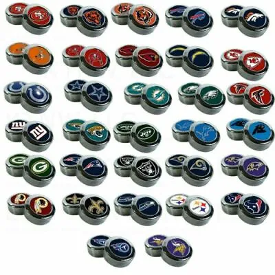 Chrome Football License Plate Frame Screw Caps Bolt Cover Two Piece Set • $10.99