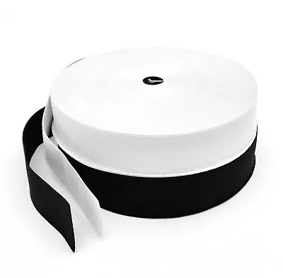 Elastic Black White Flat Sewing FLAT STRETCH ELASTIC 38mm Inch Wide PREMIUM • £2.99