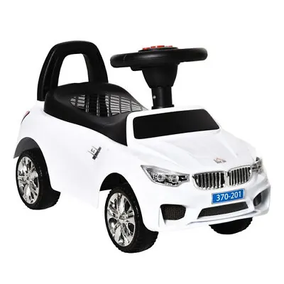 HOMCOM Ride On Car Baby Toddler Walker Foot To Floor Sliding Car Slider White • £35.99