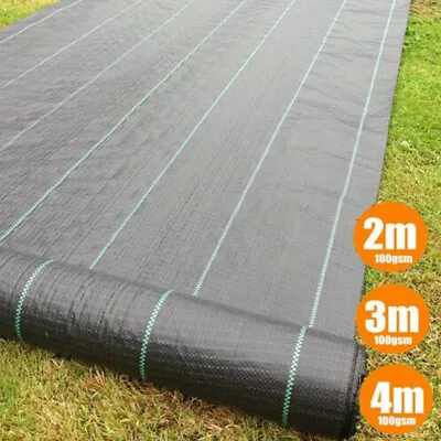 1M 2M 3M 4M Width Weed Control Fabric Heavy Duty Ground Cover Membrane Sheet Mat • £101.99