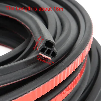 Auto Car Door Trunk Seal Strip Rubber Weather Strip Edge Accessories L-Shape 16M • $18.95