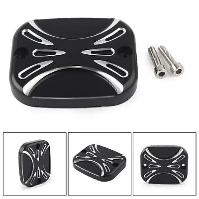 CNC Front Brake Reservoir Master Cylinder Cover For Harley Road King Softail US • $11.60