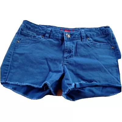 @ ELLE Womens Shorts Size 6 Denim Blue Cut Off Paris NY Tokyo BE050 • $16
