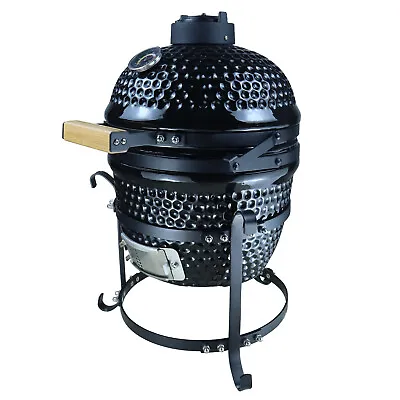 £174.99 • Buy Charcoal Grill Cast Iron BBQ Cooking Smoker Standing Smoker Heat Control Black