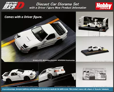 Hobby Japan 1:64 Initial D Mazda RX-7 FC3S VS Kyoichi Sudo W/ Ryosuke Takahashi • $59.99