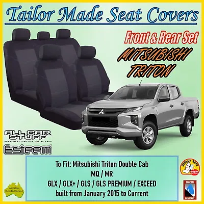 $142.48 • Buy Tailor Made Seat Covers For Mitsubishi Triton MQ/MR Dual Cab: 01/2015 To Current