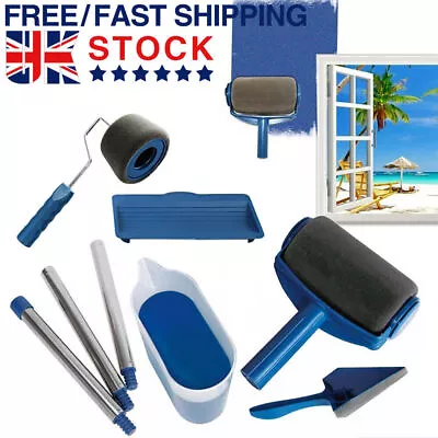 8PCS Paint Runner Pro Brush Set Painting Roller Wall Painting Handle Tool New • £11.99