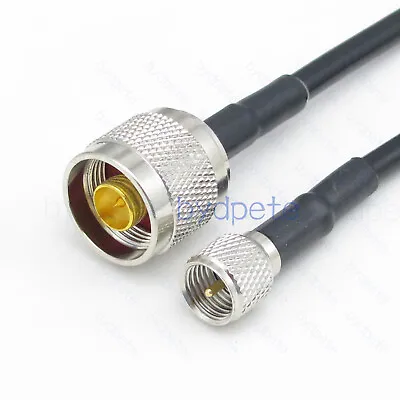 Mini UHF Male Plug To N Type Male RF Pigtail RG58 Coax Coaxial Cable 20inch 50cm • $5.20