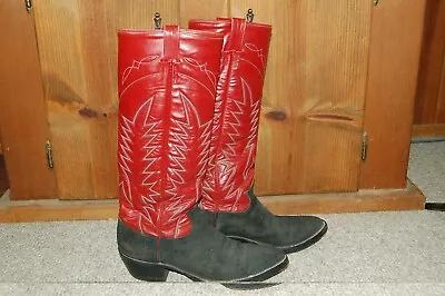 Austin Hall Stovepipe WESTERN Buckaroo Boots 16” Tall Size 8 1/2 • $99.99