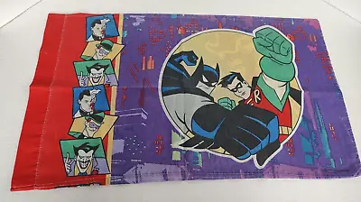 Vintage Batman Robin Joker Villains Pillow Case Double Sided DC Comics 1995 • $12.97