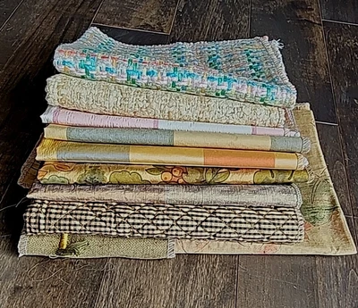 $4.75 • Buy EJ Victor 100% Silk Upholstery Fabric Lot Of 9 Swatches
