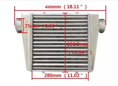 18 X12 X2.75  FMIC UNIVERSAL ALUMINUM TURBO INTERCOOLER 3  IN/OUTLET Tube & Fin • $134