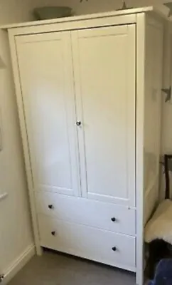 White Ikea Hemnes Wardrobe - Very Good Condition • £235