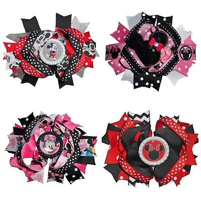 NEW Minnie Mickey Mouse Girls 5-inch Hair Bow Clip • $6.99