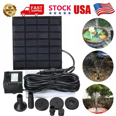 Solar Power Fountain Submersible Floating Water Pump Bird Bath Pond Garden Pool • $9.89