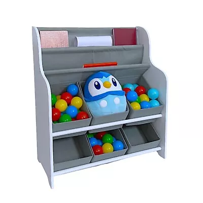 Kids Storage Tub With Bookshelves Perfect Organiser Kid Clothes Books & Toys • £46.99