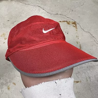 Rare Vintage 5 Panel Nike Dri-Fit Running Hat Red • $50