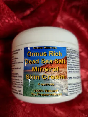 Ormus Rich Dead Sea Salt Mineral Skin Cream 4oz Moisturizing Soft  • $46