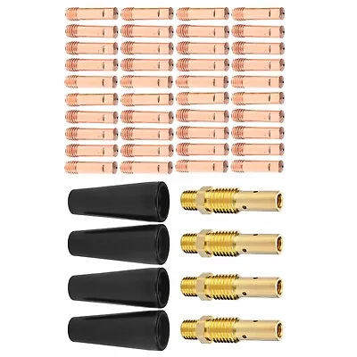 Easy And Convenient 48Pcs Flux Core Gasless Nozzle Tips Kit For Mig Welder • £24.19