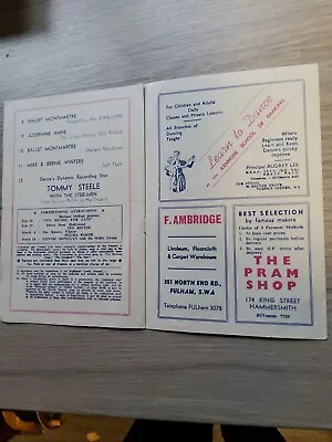 Variety Theatre Programme 1957chiswick Empiretommy Steelemike+bernie Winters  • £10