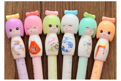 Kawaii Japanese Doll Pen. Fine Liner Cute Stationery. UK Seller. Black Ink.  • £3.70