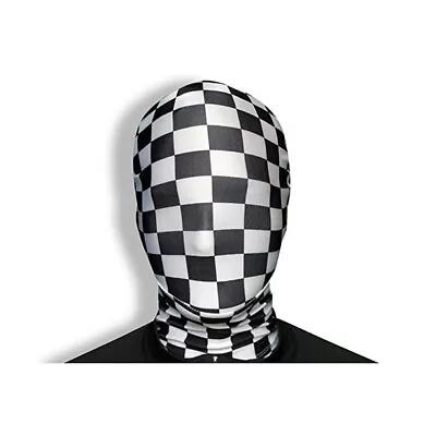 Morphsuit White / Black Checkered Check Face Mask Facemask Halloween / Party • $14.95