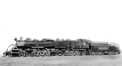 Santa Fe Steam Locomotive Photo 3000 2-10-10-2 Articulated ATSF Railroad Train   • $9.99