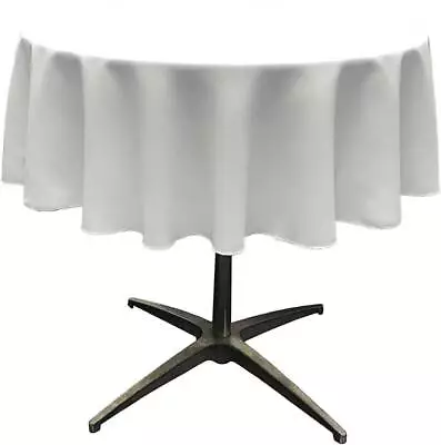 $12.99 • Buy Round Polyester Poplin Tablecloth - White