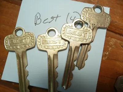 Lot Of 4 Vintage BEST  Lock Keys • $9