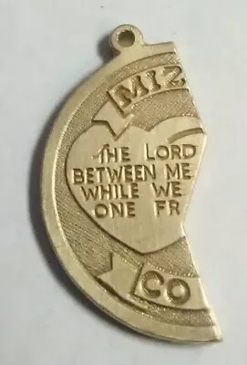 Mizpah Coin 1/20 12K Gold Filled Jewish Friendship 1/2 Pendant • $20