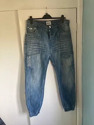 £17.50 • Buy 55 Soul Mens Vintage Urban Style Lightweight Cuffed Jeans    32 X 33.    O4