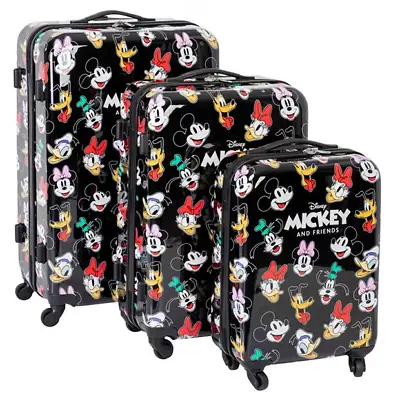 New Disney Mickey Mouse & Friends Set Of Suitcases R.r.p. £240 • £180