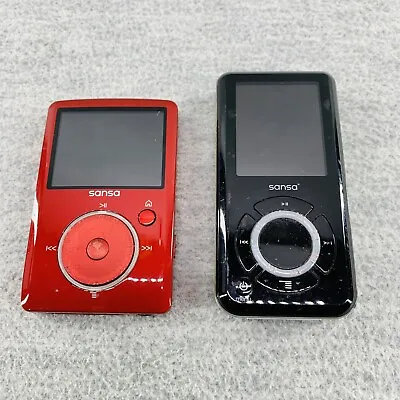 SANDISK - Sansa Fuse Red 4GB & Sansa E260R Black 4GB MP3 Player  UNTESTED M3 • $44.99