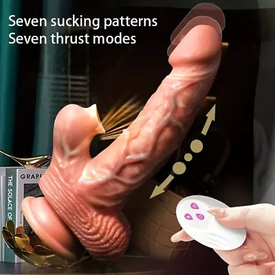 Thrusting Dildo Vibrator Heating G-spot Suction Cup Adult Sex Toys For Women AU • $48.95