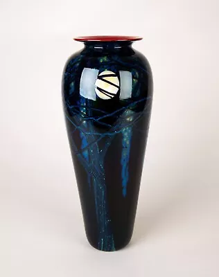 Rick Satava Wisteria Harvest Moon Art Glass Vase Large 14  Signed • $1150